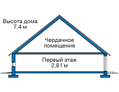 Высота этажей в проекте дома из кирпича 44-09