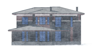 Изображение фасада 3 :: Проект коттеджа 82-85