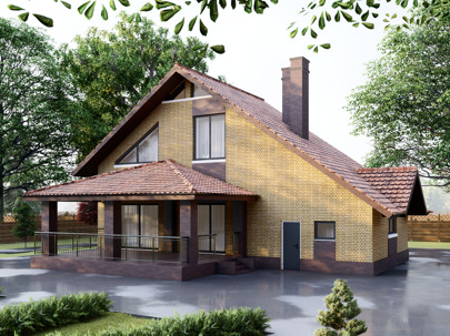 Проекты домов из кирпича - лучшие проекты кирпичных домов в Украине | DOM4M Украина